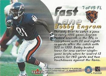 2000 Ultra - Fast Lane #7 FL Bobby Engram Back