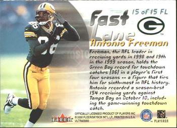 2000 Ultra - Fast Lane #15 FL Antonio Freeman Back