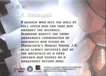 2000 Ultra - Head of the Class #7 HC J.R. Redmond Back