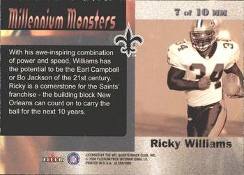 2000 Ultra - Millennium Monsters #7 MM Ricky Williams Back