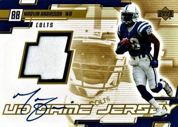 2000 Upper Deck - UD Game Jersey Autographed Gold #MH-A Marvin Harrison Front