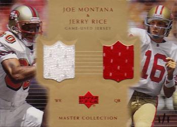 2000 Upper Deck Montana Master Collection - Mystery Inserts #MR3 Jerry Rice / Joe Montana Front