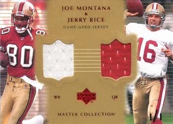 2000 Upper Deck Montana Master Collection - Mystery Inserts #MR7 Jerry Rice / Joe Montana Front