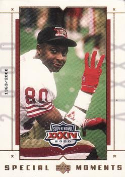2000 Upper Deck Super Bowl XXXIV Special Moments 3x5 #1 Jerry Rice Front