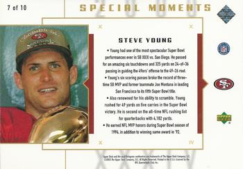 2000 Upper Deck Super Bowl XXXIV Special Moments 3x5 #7 Steve Young Back