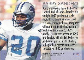 1995 Ultra - Ultra Stars #7 Barry Sanders Back