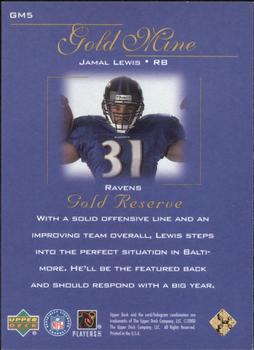 2000 Upper Deck Gold Reserve - Gold Mine #GM5 Jamal Lewis Back
