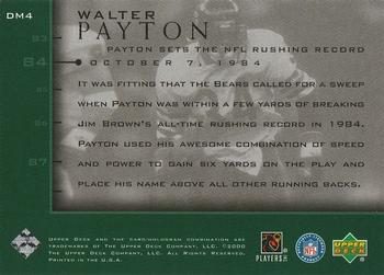 2000 Upper Deck Legends - Defining Moments #DM4 Walter Payton Back