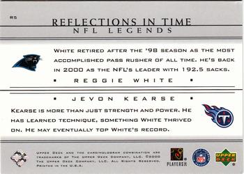 2000 Upper Deck Legends - Reflections in Time #R5 Reggie White / Jevon Kearse Back