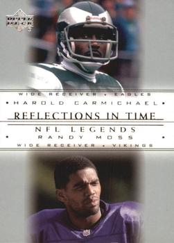 2000 Upper Deck Legends - Reflections in Time #R6 Harold Carmichael / Randy Moss Front