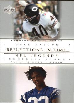 2000 Upper Deck Legends - Reflections in Time #R7 Gale Sayers / Edgerrin James Front