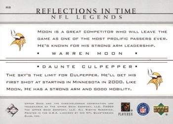 2000 Upper Deck Legends - Reflections in Time #R8 Warren Moon / Daunte Culpepper Back