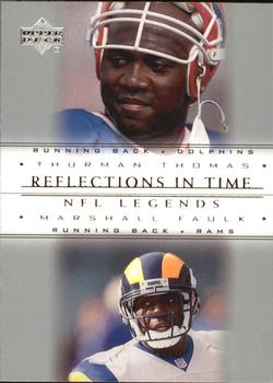 2000 Upper Deck Legends - Reflections in Time #R10 Thurman Thomas / Marshall Faulk Front