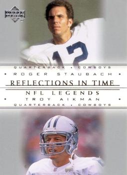2000 Upper Deck Legends - Reflections in Time #R9 Roger Staubach / Troy Aikman Front