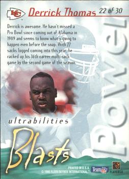 1995 Ultra - Ultrabilities #22 Derrick Thomas Back