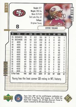 2000 Upper Deck MVP - Gold Script #152 Steve Young Back