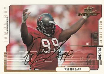 2000 Upper Deck MVP - Gold Script #168 Warren Sapp Front