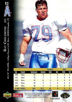 1995 Upper Deck #52 Ray Childress Back
