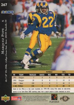 1995 Upper Deck #267 Marquez Pope Back