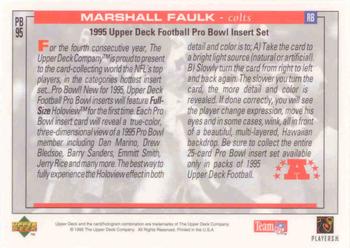 1995 Upper Deck #PB95 Marshall Faulk Back