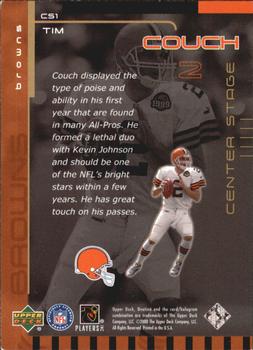 2000 Upper Deck Ovation - Center Stage Act 2 #CS1 Tim Couch Back