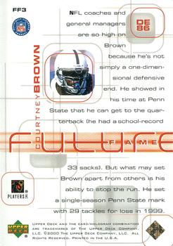 2000 Upper Deck Pros & Prospects - Future Fame #FF3 Courtney Brown Back