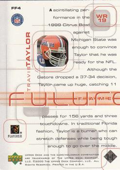 2000 Upper Deck Pros & Prospects - Future Fame #FF4 Travis Taylor Back