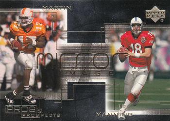 2000 Upper Deck Pros & Prospects - Mirror Image #M5 Tee Martin / Peyton Manning Front