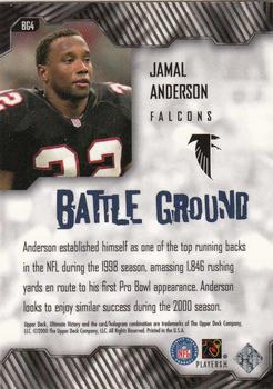 2000 Upper Deck Ultimate Victory - Battle Ground #BG4 Jamal Anderson Back