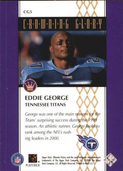 2000 Upper Deck Ultimate Victory - Crowning Glory #CG5 Eddie George Back