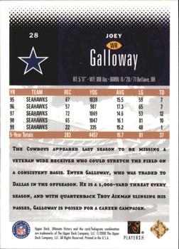 2000 Upper Deck Ultimate Victory - Parallel #28 Joey Galloway Back