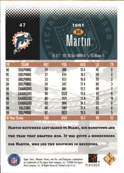 2000 Upper Deck Ultimate Victory - Parallel #47 Tony Martin Back