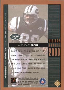 2000 Upper Deck Ultimate Victory - Parallel #91 Anthony Becht Back