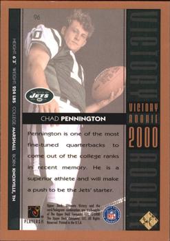2000 Upper Deck Ultimate Victory - Parallel #96 Chad Pennington Back