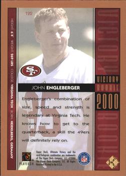2000 Upper Deck Ultimate Victory - Parallel #122 John Engelberger Back
