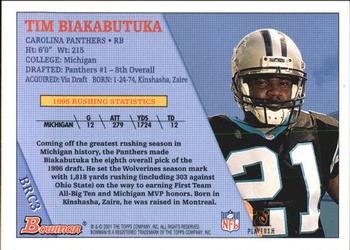 2001 Bowman - 1996 Rookies #BRC3 Tim Biakabutuka Back