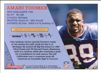 2001 Bowman - 1996 Rookies #BRC9 Amani Toomer Back