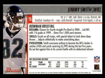 2001 Bowman - Gold #46 Jimmy Smith Back