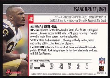 2001 Bowman - Gold #80 Isaac Bruce Back