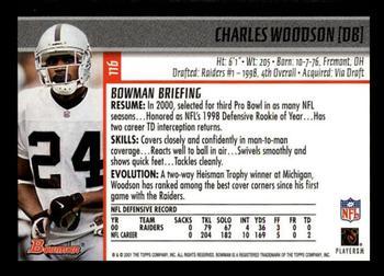 2001 Bowman - Gold #116 Charles Woodson Back