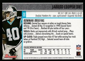 2001 Bowman - Gold #160 Jarrod Cooper Back