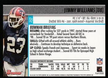 2001 Bowman - Gold #237 Jimmy Williams Back