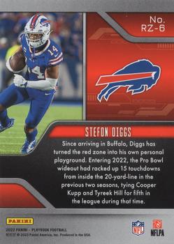 2022 Panini Playbook - Red Zone #RZ-6 Stefon Diggs Back
