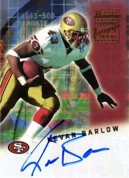 2001 Bowman - Rookie Autographs #BA-KB Kevan Barlow Front
