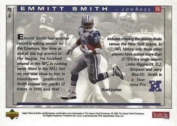 1995 Upper Deck - Pro Bowl #PB4 Emmitt Smith Back