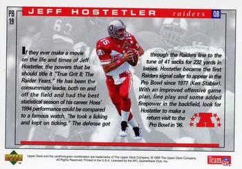 1995 Upper Deck - Pro Bowl #PB19 Jeff Hostetler Back
