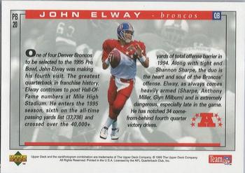 1995 Upper Deck - Pro Bowl #PB20 John Elway Back
