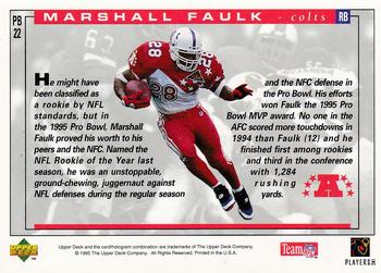 1995 Upper Deck - Pro Bowl #PB22 Marshall Faulk Back