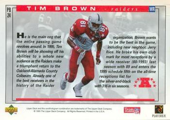 1995 Upper Deck - Pro Bowl #PB24 Tim Brown Back