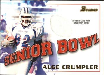 2001 Bowman - Bowl Jerseys #BJ-AC Alge Crumpler Front